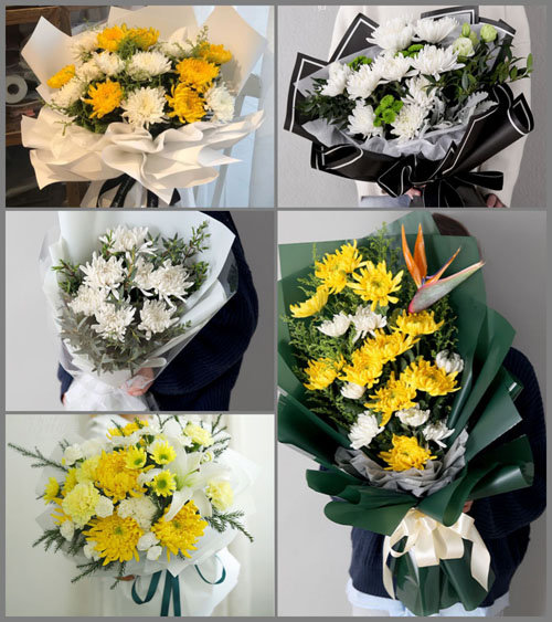 山东莱芜莱城区苗山镇高塘村白事花束代送